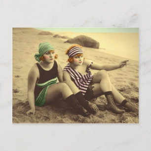 Flapper Bathing Beauties Briefkaart