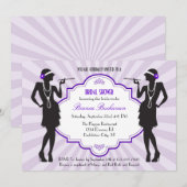 Flapper Bridal Shower-uitnodiging Kaart (Voorkant / Achterkant)