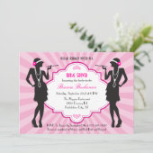 Flapper Bridal Shower-uitnodiging Kaart (Staand voorkant)