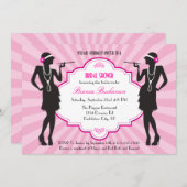 Flapper Bridal Shower-uitnodiging Kaart (Voorkant / Achterkant)