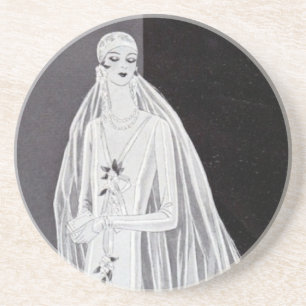 Flapper Bride Zandsteen Onderzetter