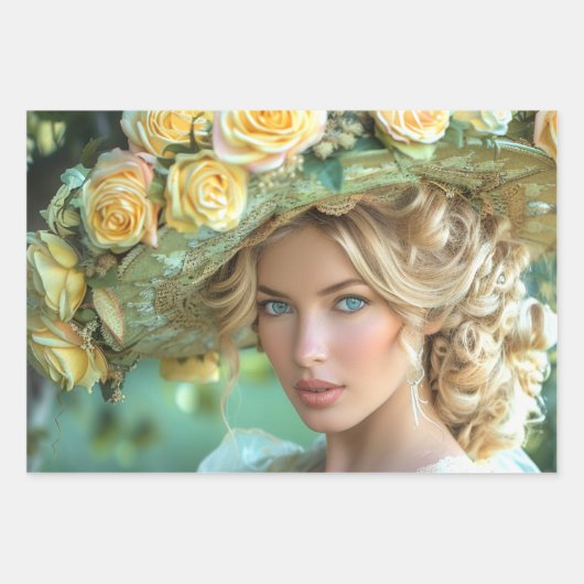 Flapper Dames van de Zuid Decoupage Inpakpapier Vel (Voorkant 2)