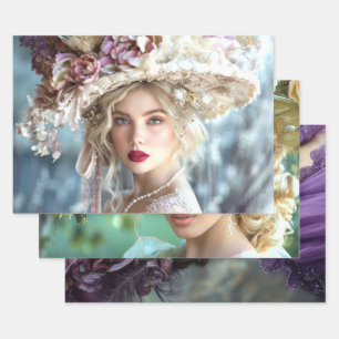 Flapper Dames van de Zuid Decoupage Inpakpapier Vel