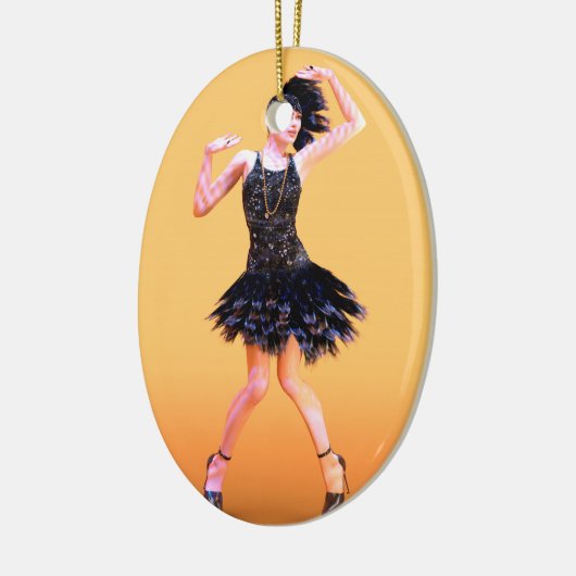 Flapper Dancing  Keramisch Ornament (Links)