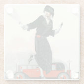 Flapper en Roadster Glazen Onderzetter (Achterkant)