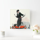 Flapper en Roadster Vierkante Klok (Huis)