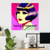 Flapper - Gatsby's Party. 1920. bewerkbare tekst Poster (Thuiskantoor)