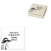 Flapper Girl-adres van 1920: zelfinkend stempel (Gestempeld)