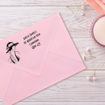 Flapper Girl-adres van 1920: zelfinkend stempel