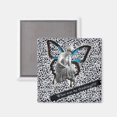 Flapper Girl - Aimant d'art modifié (Recto/Verso)