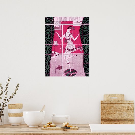 Flapper Girl Dancing Poster (Keuken)