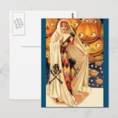 Flapper girl Halloween Briefkaart (Voorkant / Achterkant)