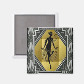 flapper girl magnet magneet (Voorkant / Achterkant)