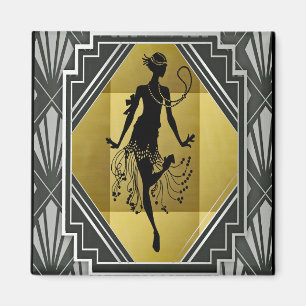 flapper girl magnet magneet