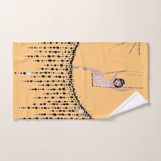 Flapper Girl op Swing Bath Towel Set Bad Handdoek (Handdoek)