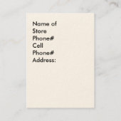 Flapper Girl Retro Carte de visite des années 50 (Dos)