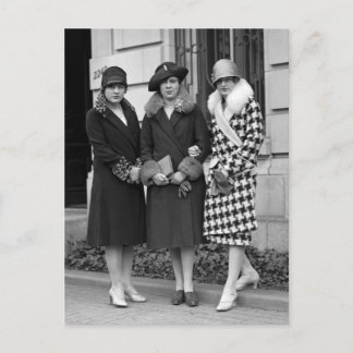 Flapper Girls, Cloche Petten 1920s Briefkaart