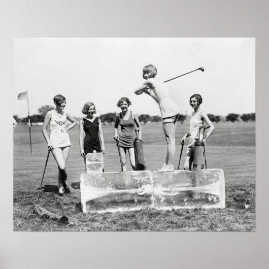 Flapper Girls Play Golf, 1926. foto Poster (Voorkant)