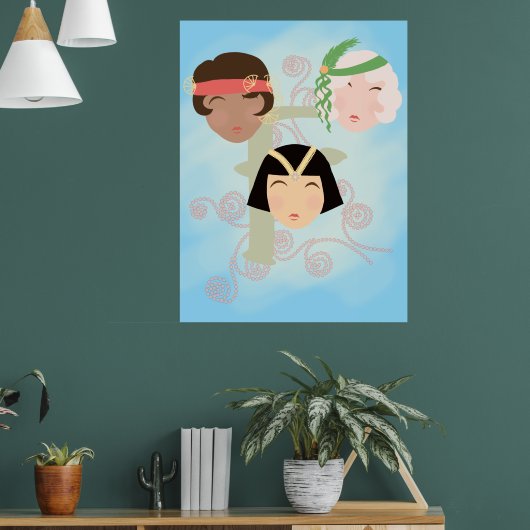 Flapper girls roaring twenties poster (Salon 1)
