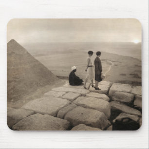 Flapper Girls Sunrise Khufu Pyramid, Egypte 1920 Muismat