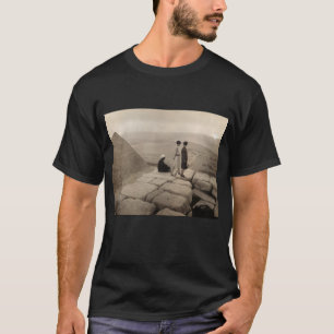 Flapper Girls Zonsopgang Piramide van Khufu Egypte T-shirt