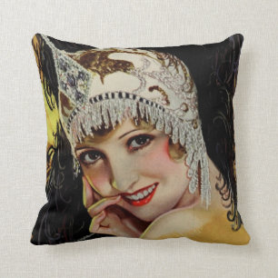 Flapper Glamour-Sierkussen uit 1920 Kussen
