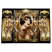 Flapper grote gatsby meisje bruin haar 1920's part groot cadeauzakje (Voorkant)