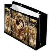 Flapper grote gatsby meisje bruin haar 1920's part groot cadeauzakje (Voorkant Gekanteld)