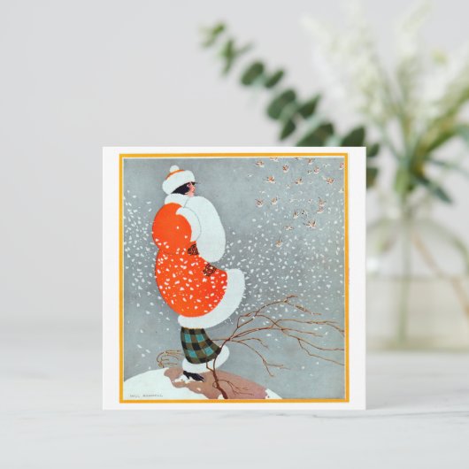 Flapper Holiday-kaarten Bedankkaart (Staand voorkant)