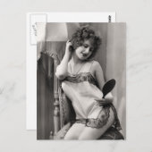 Flapper in Lingerie Briefkaart (Voorkant / Achterkant)