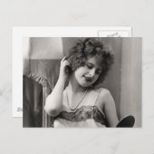 Flapper in Lingerie Briefkaart (Voorkant / Achterkant)