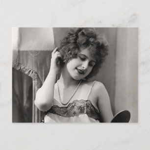 Flapper in Lingerie Briefkaart