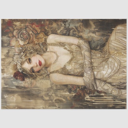 Flapper meisje 2 tissuepapier (Voorkant)