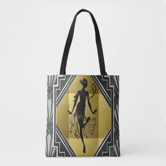 flapper-meisje-canvas tas (Voorkant)