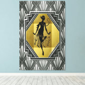 flapper meisje verpakt canvas (Insitu (Houten vloer))