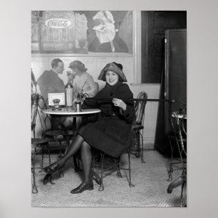 Flapper met Verborgen Booze - Verbod - 1920 Poster