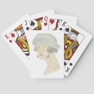 Flapper Mode Schets - Portret Pokerkaarten