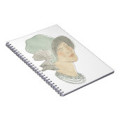 Flapper Mode Sketch - Vrouw met Pet Notitieboek (Rechterzijde)