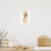 Flapper Mode Sketch - Vrouw met Scarf Poster (Keuken)