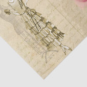 Flapper Seamstress met bloemen Tissuepapier (Detail)