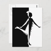 Flapper Silhouette Briefkaart (Voorkant / Achterkant)