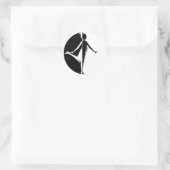 Flapper Silhouette Ronde Sticker (Tas)