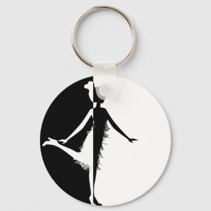 Flapper Silhouette Sleutelhanger