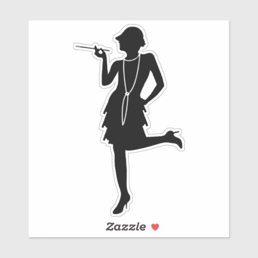 Flapper Silhouette Sticker (Vel)