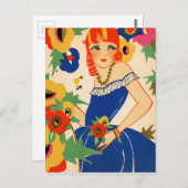 Flapper uit 1920 briefkaart (Voorkant / Achterkant)