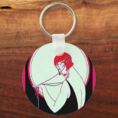 Flapper van 1920 Sleutelhanger (Voorkant)