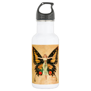 Flapper Vlinder Leyendecker Vrouw Illustratie Waterfles
