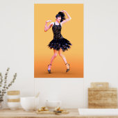 Flapperdansen vintage poster (Keuken)