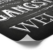 FLAPPERS GANGSTERS WELCOME Party Sign Poster (Hoek)