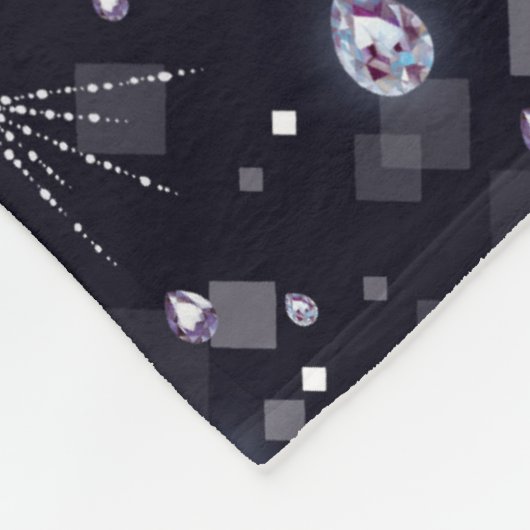 Flappers Lady Glam Black en grijs design Fleece Deken (Hoek)